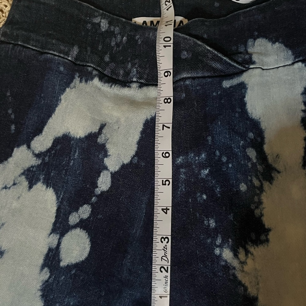 I.AM.GIA Dark Blue Tie-Dye Bell bottom Flare Jeans - Picture 8 of 11